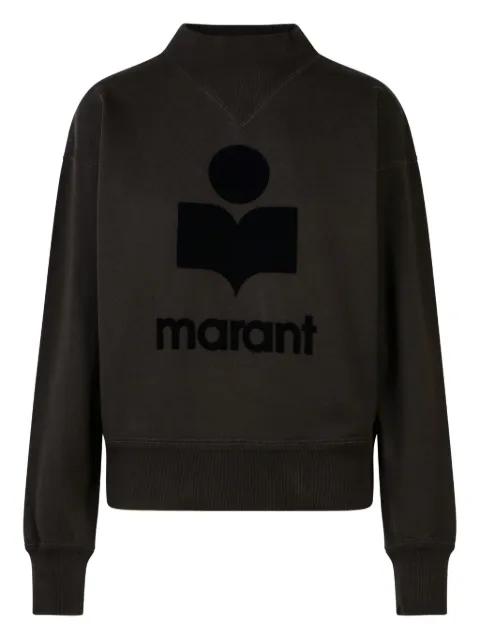 flocked-logo crew-neck sweatshirt by ISABEL MARANT