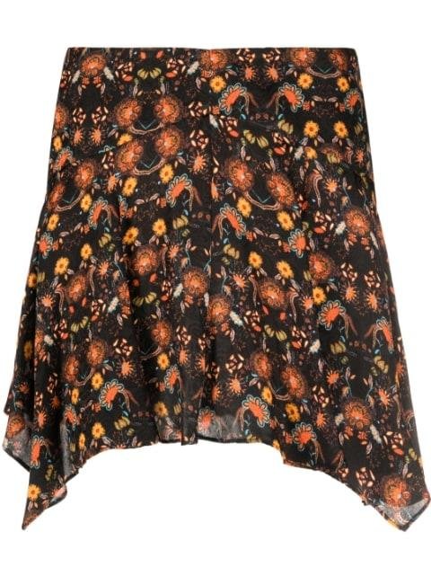 floral-print asymmetric skirt by ISABEL MARANT