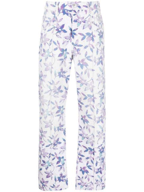 floral-print straight-leg trousers by ISABEL MARANT