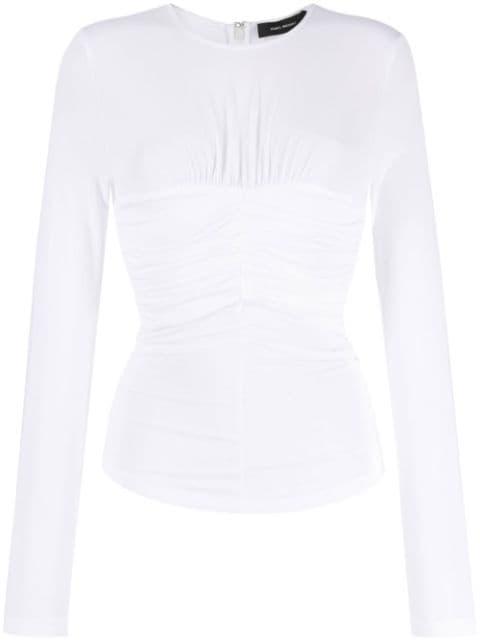 gathered-detail long-sleeve top by ISABEL MARANT