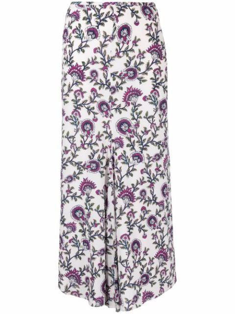 high-waisted floral-print skirt by ISABEL MARANT