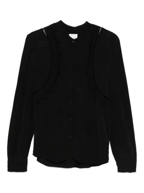 lace-insert long-sleeve blouse by ISABEL MARANT
