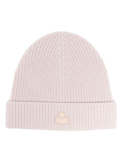 logo-appliqué ribbed-knit beanie by ISABEL MARANT