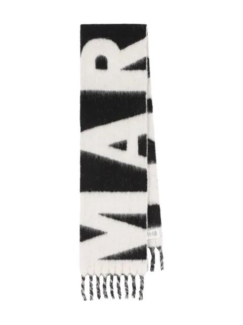 logo-intarsia fringed scarf by ISABEL MARANT