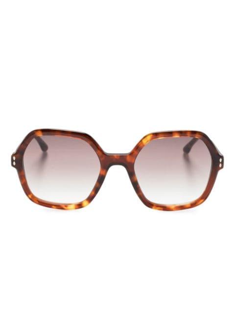 logo-print oversize-frame sunglasses by ISABEL MARANT