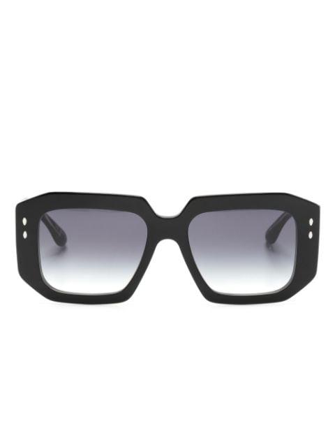 logo-print square-frame sunglasses by ISABEL MARANT