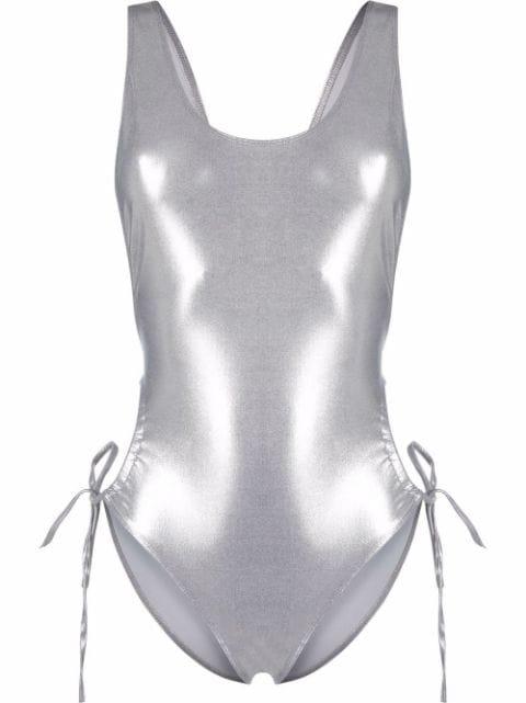metallic cut-out detail swimsuit by ISABEL MARANT