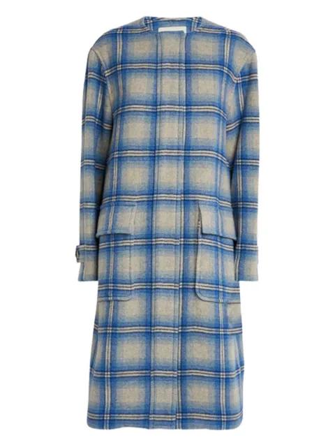 plaid-pattern wool coat by ISABEL MARANT