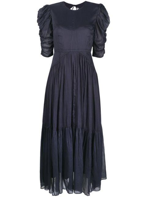 puff-sleeve tiered dress by ISABEL MARANT