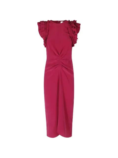 ruffled twisted-front midi dress by ISABEL MARANT