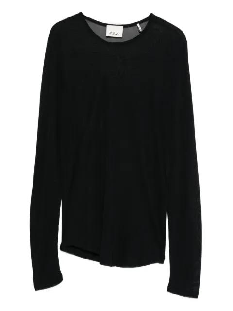sheer-panel long-sleeve top by ISABEL MARANT