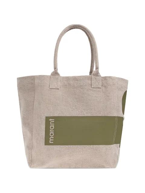 small Yenky logo-print tote bag by ISABEL MARANT