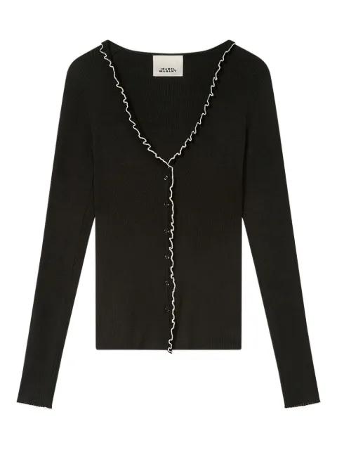 x Izae ruffled trim cardigan by ISABEL MARANT