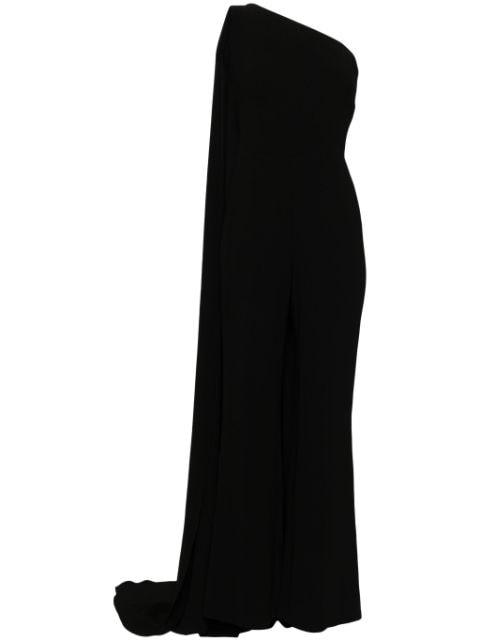 cape-insert one-shoulder jumpsuit by ISABEL SANCHIS