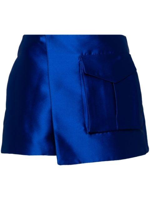flap-pockets wrap shorts by ISABEL SANCHIS