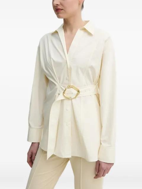 belted shirt dress by ISABELLE BLANCHE