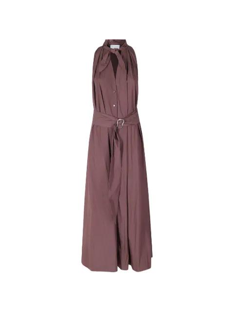 belted sleeveless maxi dress by ISABELLE BLANCHE