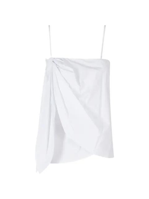 draped spaghetti-strap top by ISABELLE BLANCHE