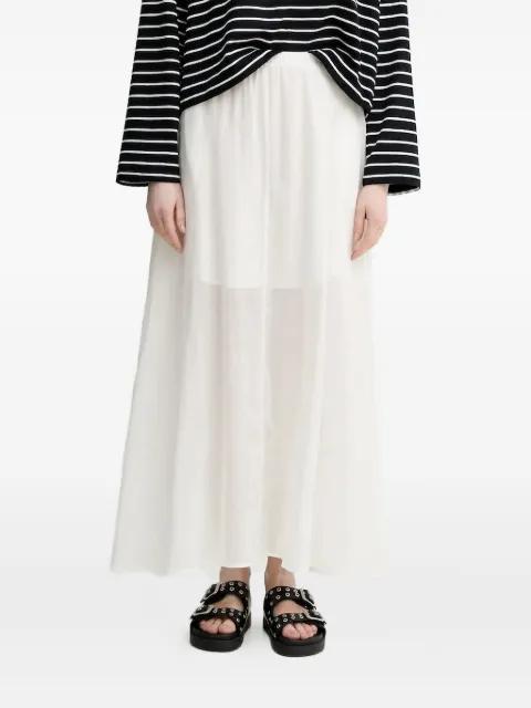 elastic-waist flared midi A-line skirt by ISABELLE BLANCHE