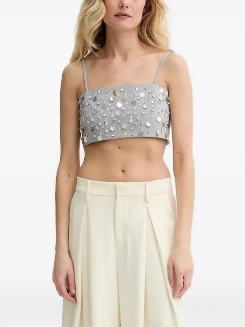 embellished-strappy top by ISABELLE BLANCHE