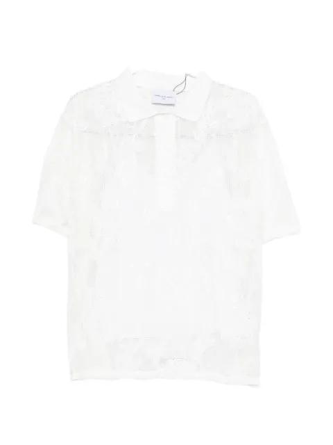 floral-motif polo top by ISABELLE BLANCHE