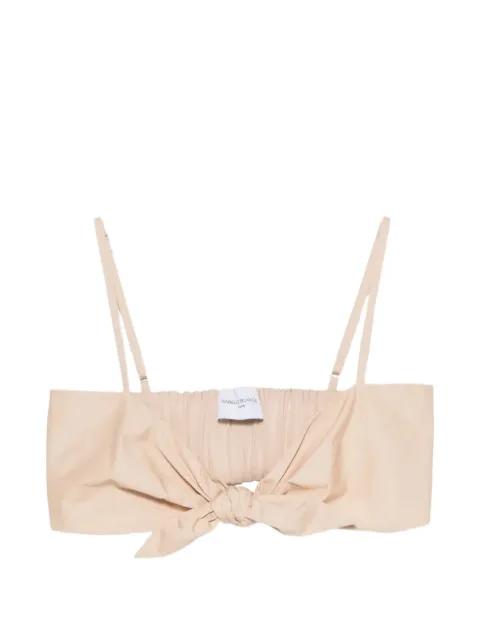 knot-detail spaghetti-strap top by ISABELLE BLANCHE