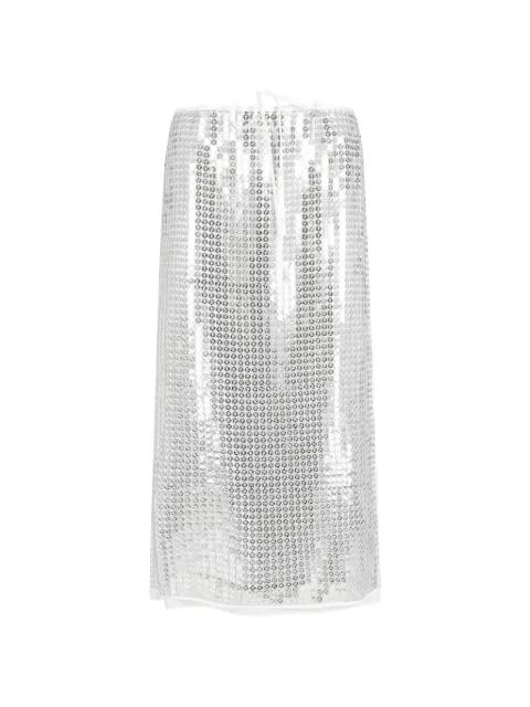 metallic midi skirt by ISABELLE BLANCHE