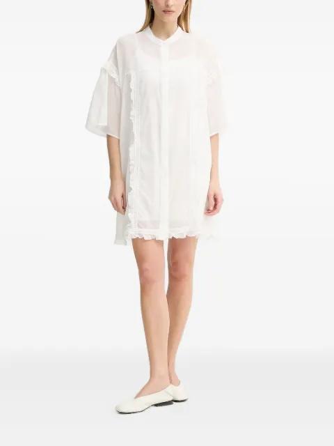 ruffle-trimmed shirt dress by ISABELLE BLANCHE