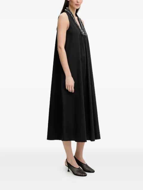 sequin-embellished sleeveless midi dress by ISABELLE BLANCHE
