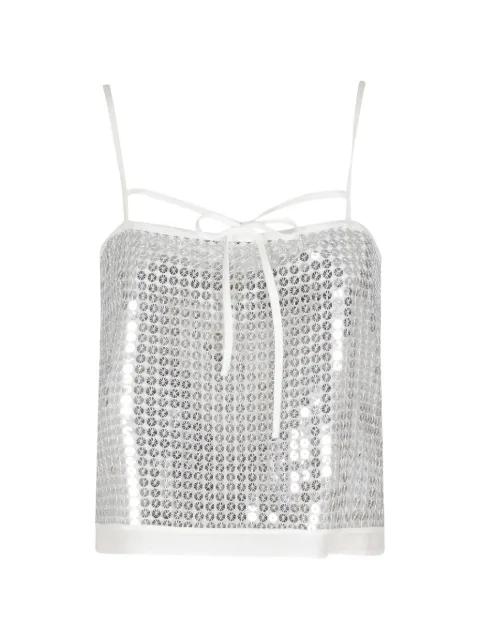 sequinned self-tie top by ISABELLE BLANCHE