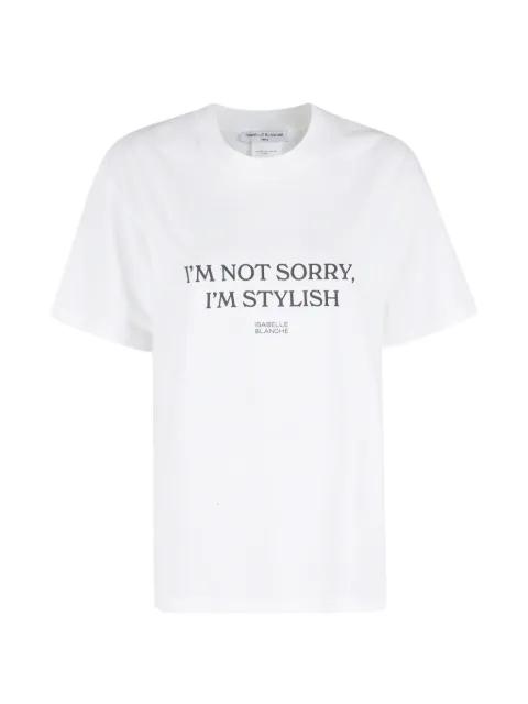 slogan-print T-shirt by ISABELLE BLANCHE