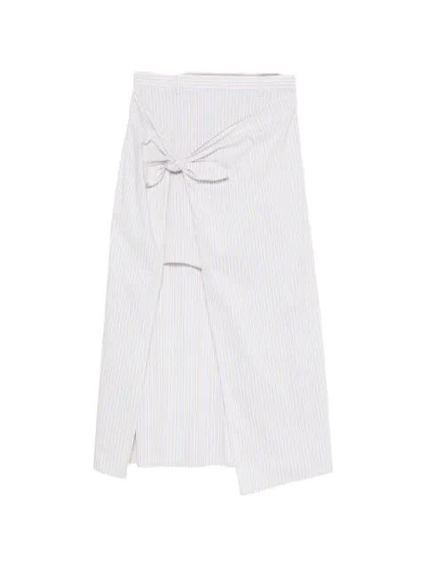 striped knot-detail skirt by ISABELLE BLANCHE