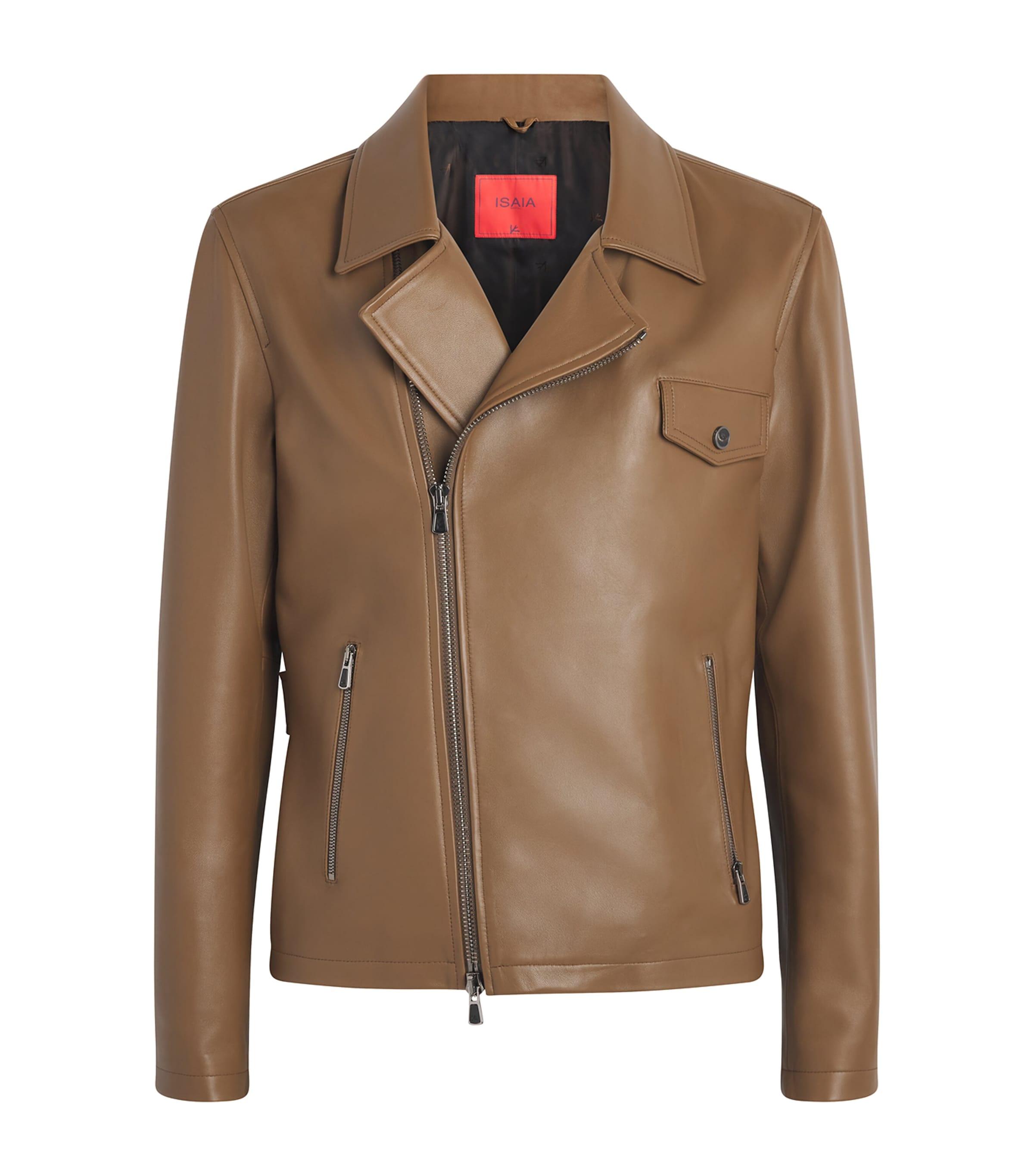 Isaia Lamb Suede Motorcycle Jacket by ISAIA