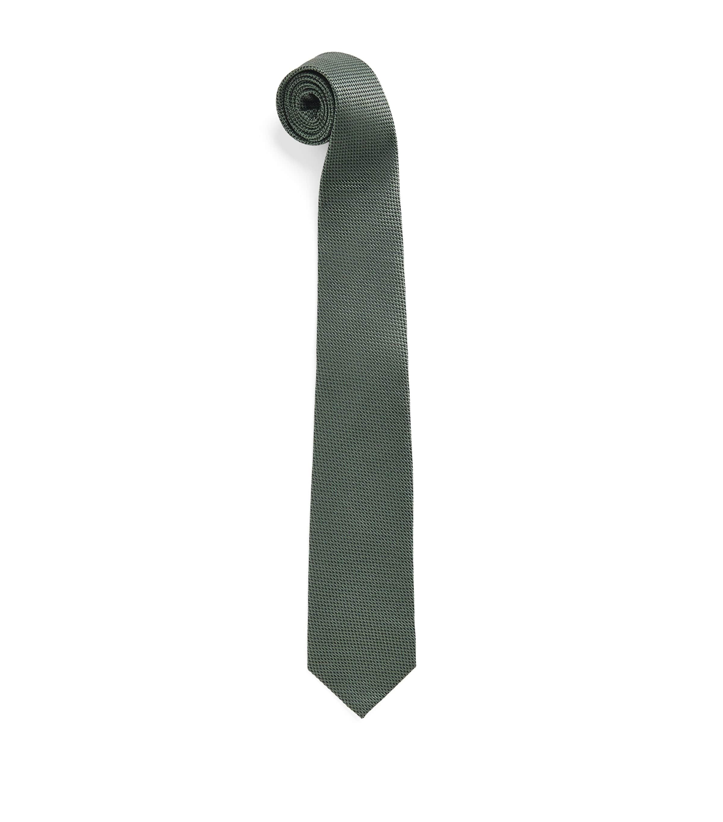 Isaia Silk Micro-Houndstooth Tie by ISAIA