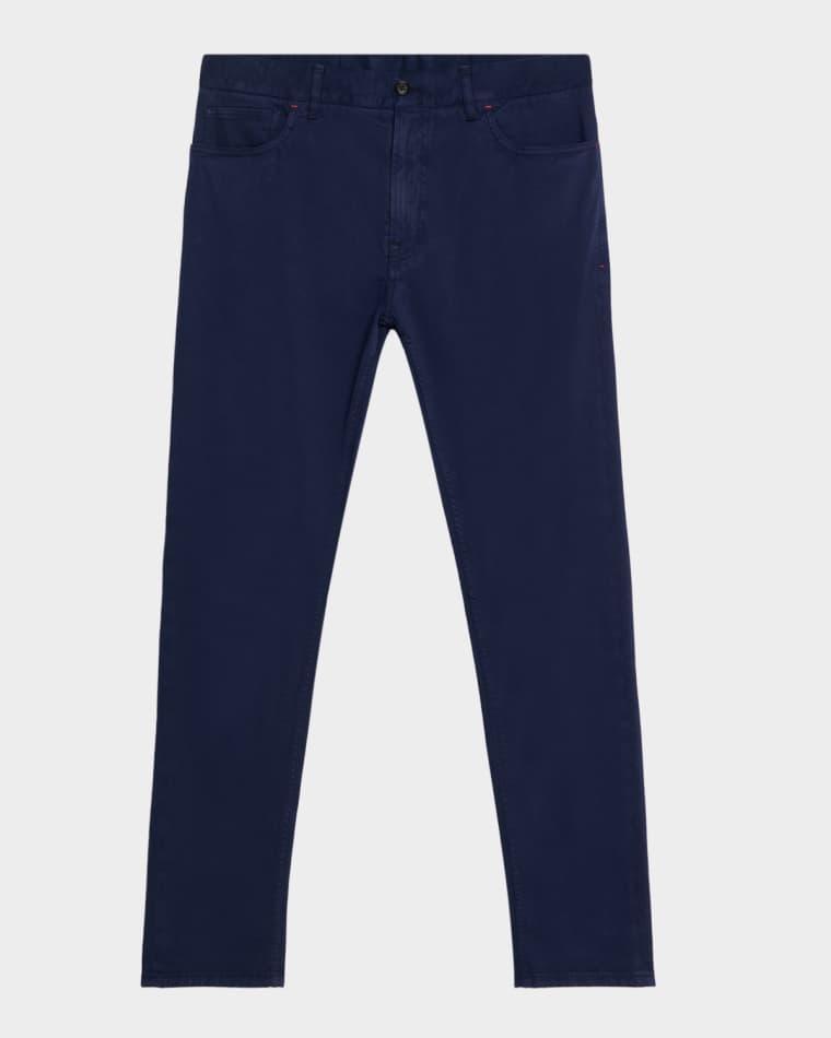 Men's Cashmere-Cotton Slim 5-Pocket Pants by ISAIA