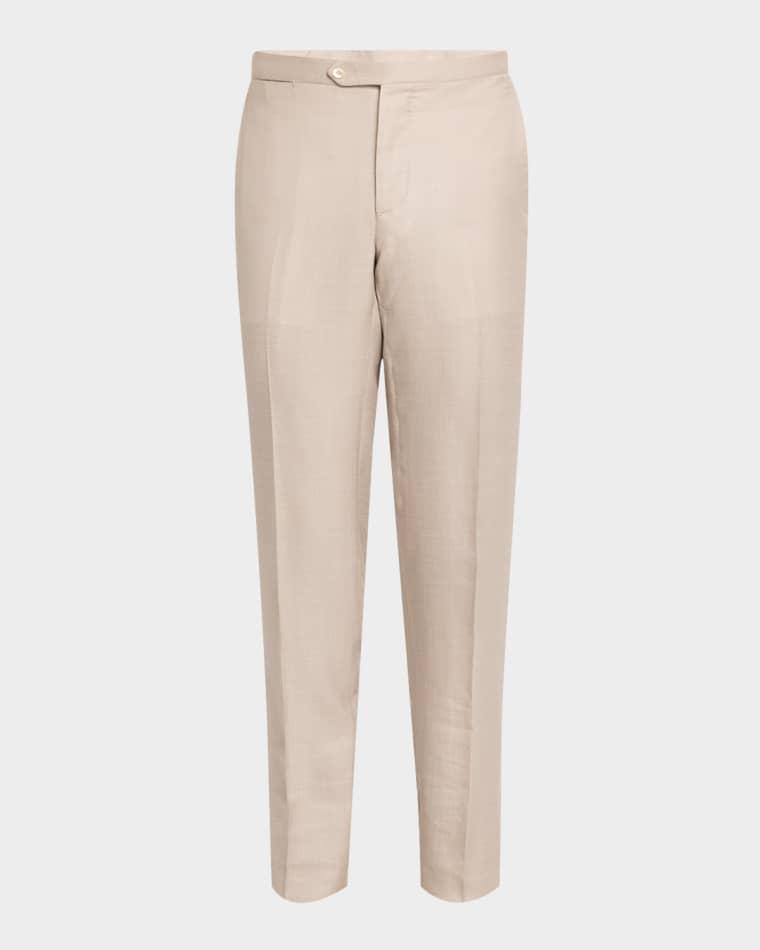 Men's Luxe Twill Pants with Side Tabs by ISAIA