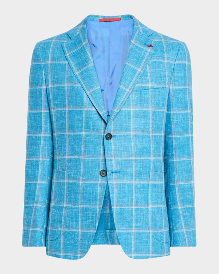 Men's Windowpane Sport Coat by ISAIA