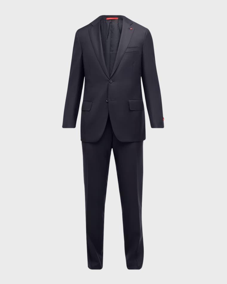 Solid Wool Two-Piece Suit by ISAIA