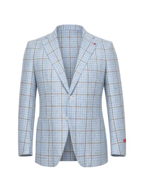checked two-button jacket by ISAIA