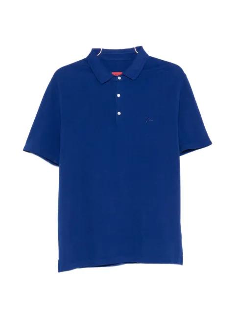embroidered button polo shirt by ISAIA