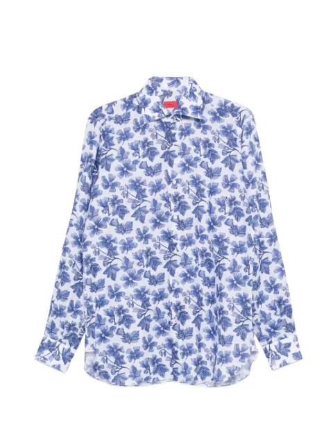 floral-pattern long-sleeve shirt by ISAIA