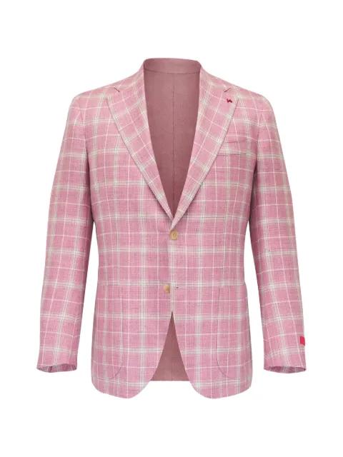 plaid two-button blazer by ISAIA