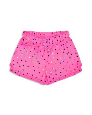 Girls' Bright Foil Heart Plush Shorts - Big Kid by ISCREAM