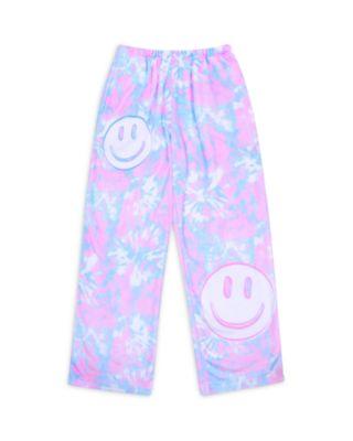 Girls' Tie Dye Smiles Plush Pants - Little Kid by ISCREAM