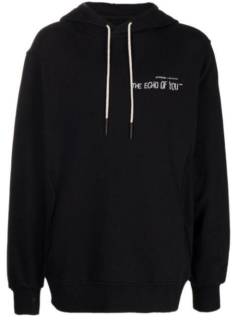 graphic-print cotton hoodie by ISO.POETISM