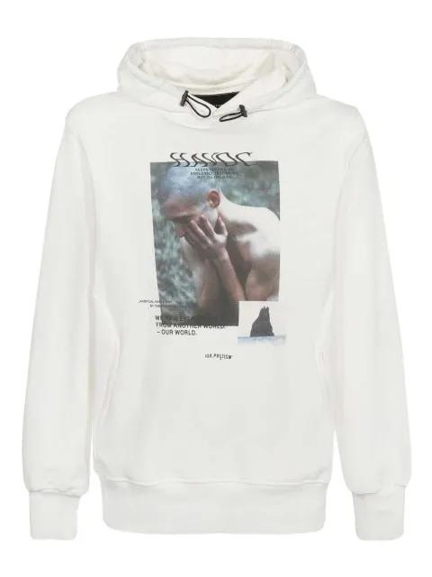 print cotton hoodie by ISO.POETISM