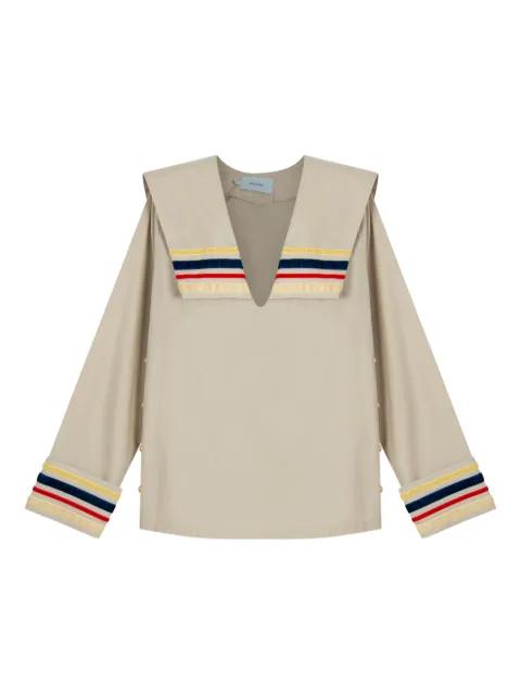 Canoa Costeira sailor-collar blouse by ISOLDA