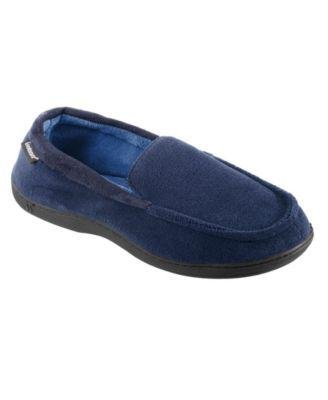 Signature Men's Microterry Jared Moccasin Slippers with Memory Foam by ISOTONER