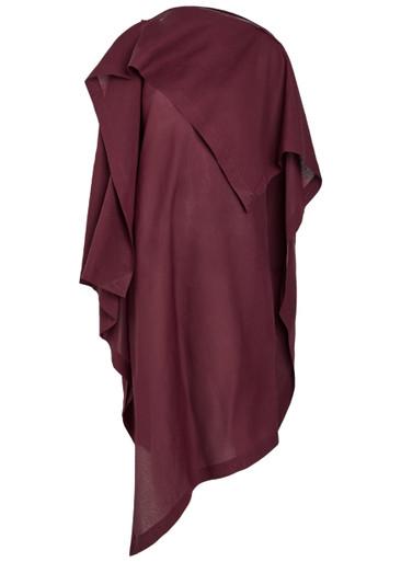 All Squares cape-effect asymmetric paper-blend midi dress by ISSEY MIYAKE