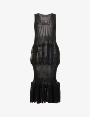 Assemblage pleated knitted mini dress by ISSEY MIYAKE